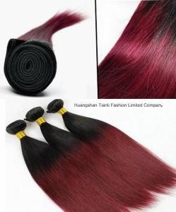 European Silky Straight Hair Virgin Ombre Human Hair Weft