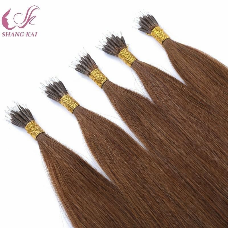Wholesale Double Drawn Thick End Hair Extensions Nano Tip Ponytail Hair Extension