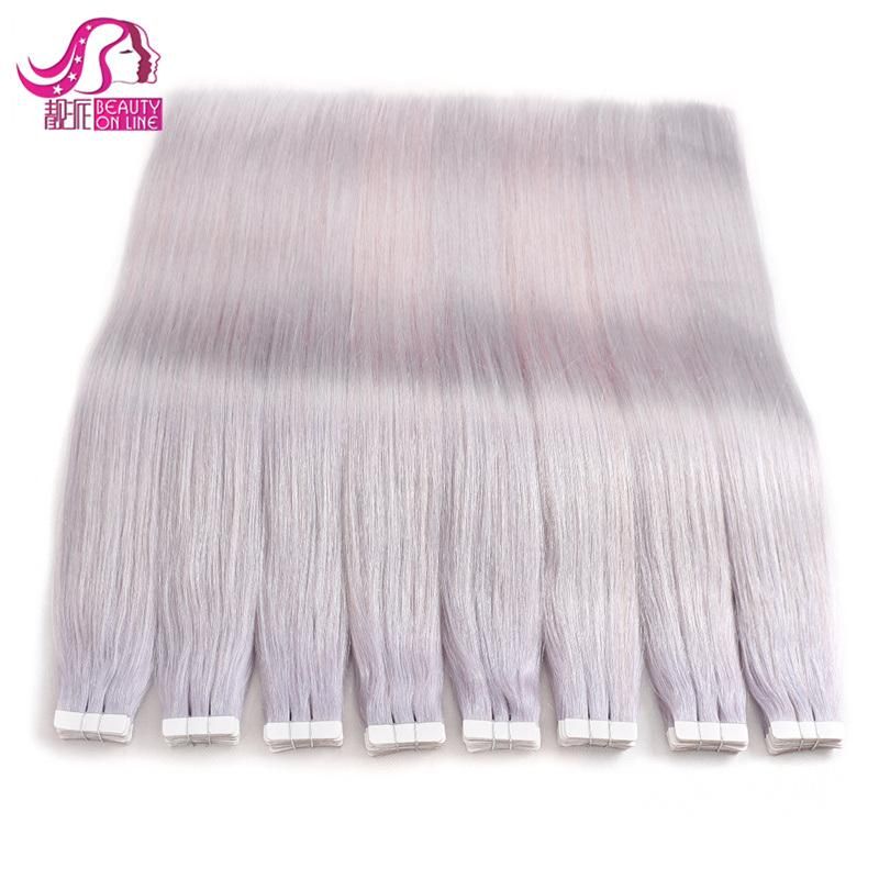 14"-24" 20PCS Tape Hair Extensions Human Brazilian Remy Adhesive Glue in 100% Hair All Colors Tape Skin Weft Human Hair