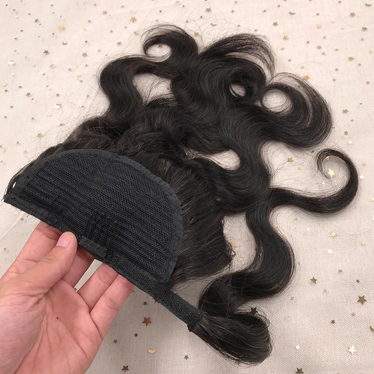 Wholesale Human Hair Body Wave Wrap Around Ponytail Hair Extension