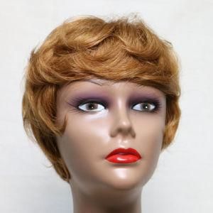100% Human Beauty Styles Full Handtied Human Synthetic Hair Mixed Medical Hair Wigs for Women