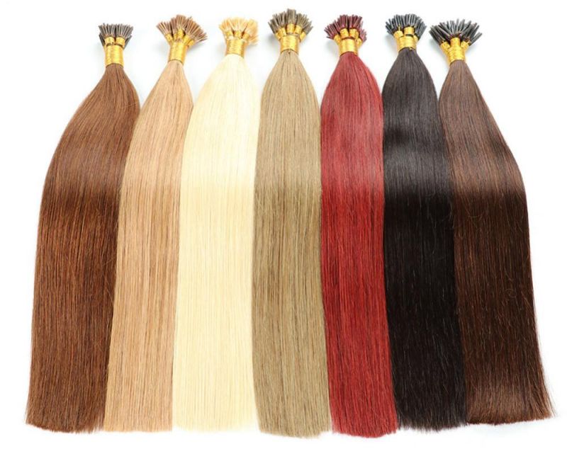 I Tip Human Hair Pre Bonded Keratin Hair Extension 20′′ 100g Natural Color Silky Straight Real Remy Fusion Hair