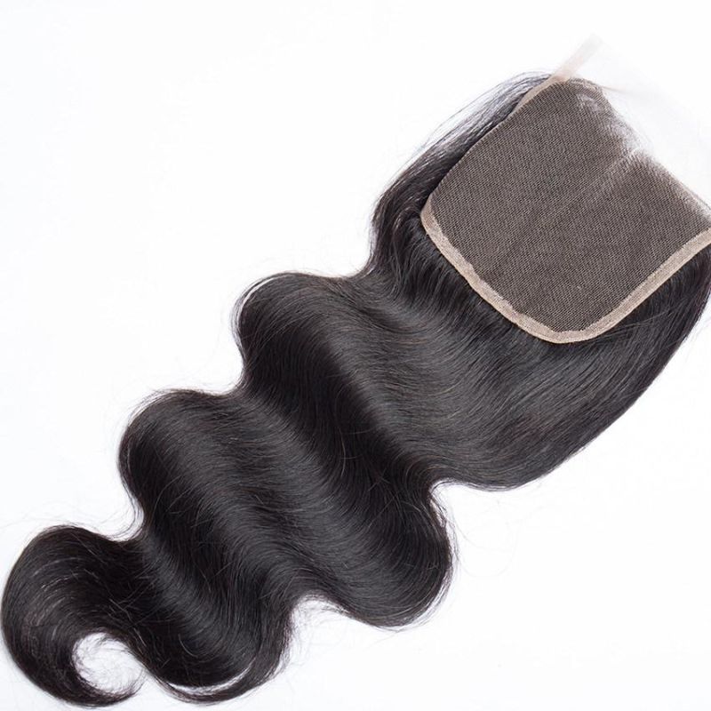 Lace Closure 6X6 Virgin Brazilian Human Hair Free Part Middle Part Three Part Human Hair Natural Color Remy Hair Lace Closure Pre Plucked with Baby Hair