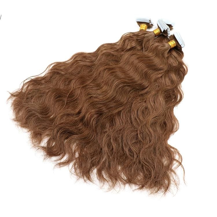 Wholesale Raw Remy Virgin Natural Wave Tape in Hair Extensions 100% Human Hair