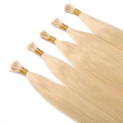 Yaki Straight I Tip Hair for Black Women Bulk Brazilian Human Keratin Hair Extensions 1g/Strand 100strand