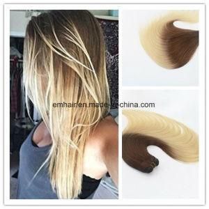 Ombre Color #4#613 Hot Selling Virgin Hair Straight Human Hair Weaving Hair Weft