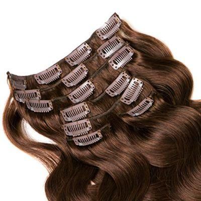 100% Virgin Hair Human Hair Extension Clip in Hair Extensions Body Wave (AV-CH140-22-4)