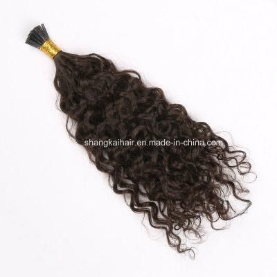 Curly Prebonded Human Hair Cylinder Hair Extension