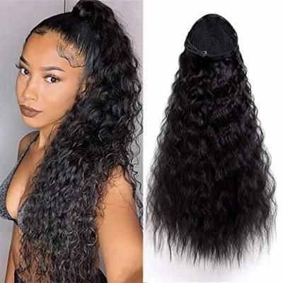 Kbeth Kinky Curly Bundle 4PCS/Lot Synthetic Long Kinky Curly Hair Bundles Natural Black 18&quot; 18&quot; 20&quot; 20&quot; Human Hair Weft From Cina Supplier