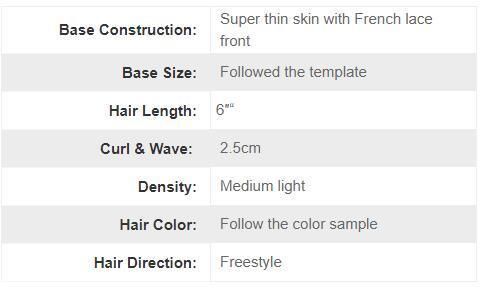 Ljc1581: Human Hair V-Looped Hair Realistic Hair Replacement