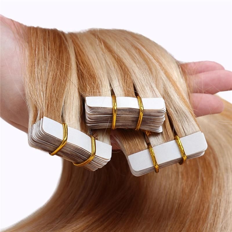 Factory Supplier Remy 100% Human Skin Weft Invisible Double Faced Russian Tape Hair Extension