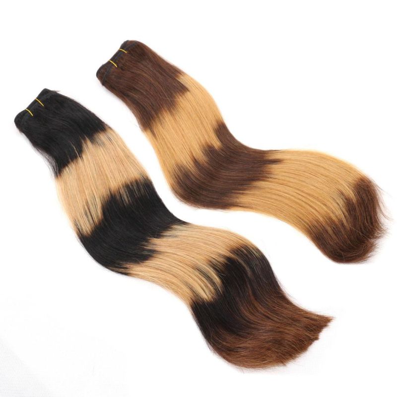North Korea Human Virgin Hair Weft Ombre Color Hair Extensions Best Quality Hair Weaving