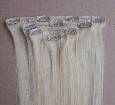 Clip in Human Hair Extension 14inch 2# Virgin Human Hair Extension 4PCS Full Set (AV-CH60-4)