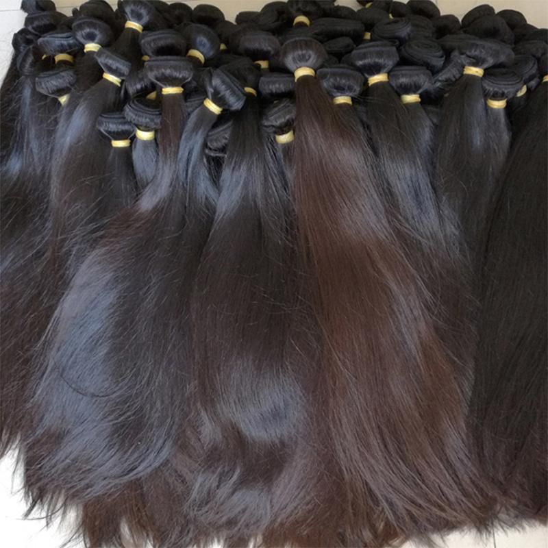 100g Straight Hair Weft Extension Black Brown Blonde 100% Real Brazilian Hair Sewing Machine Weave Extensions Human Hair Weft