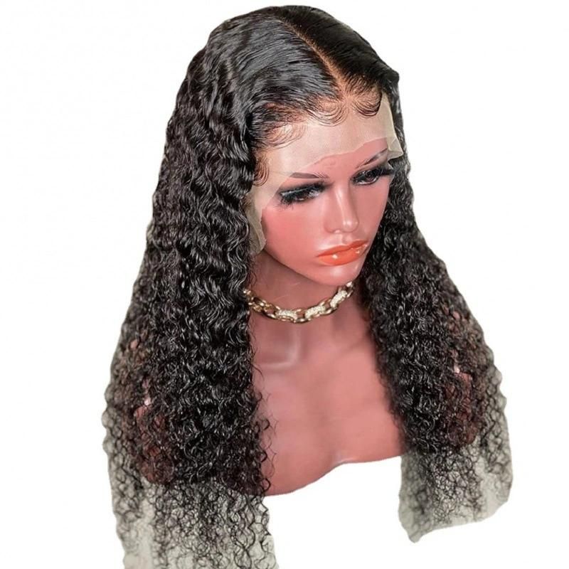 Freeshipping Deep Wave Closure Wig Lace Frontal Wigs Deep Wave Frontal Wig Part Long Wavy Hair in The Middle Wig Dropshipping Wholesale