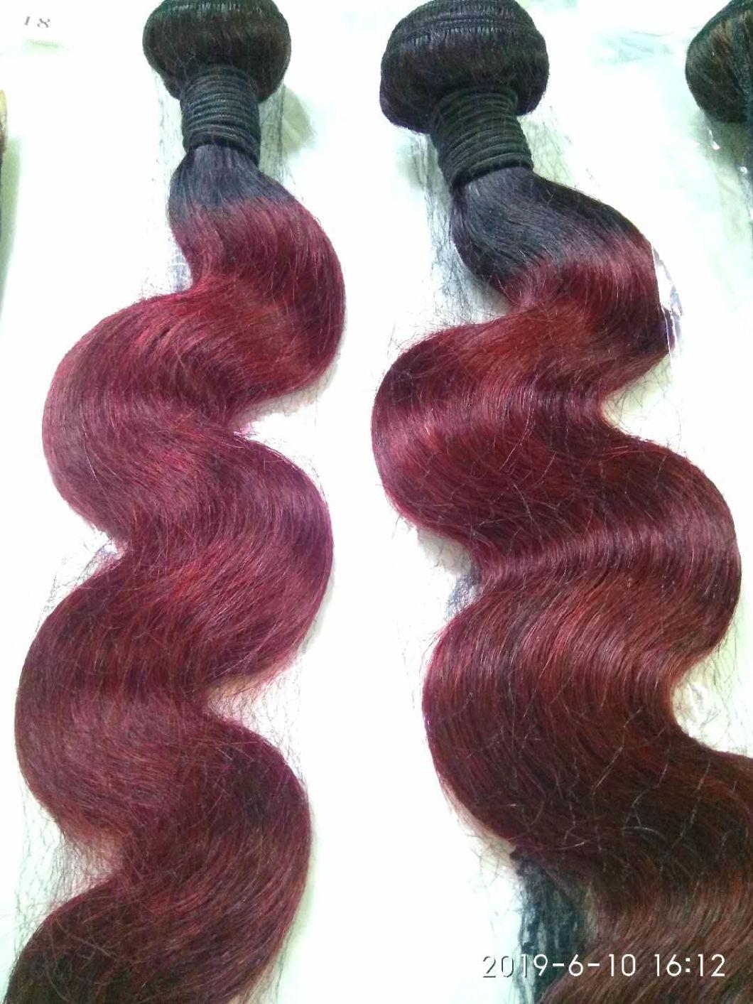 Red Ombre Color 99j Brazilian Human Hair Bundles