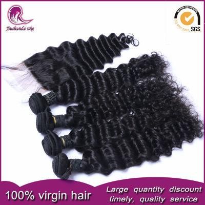 Deep Wave Vietnamese Virgin Hair Weft with Lace Closure