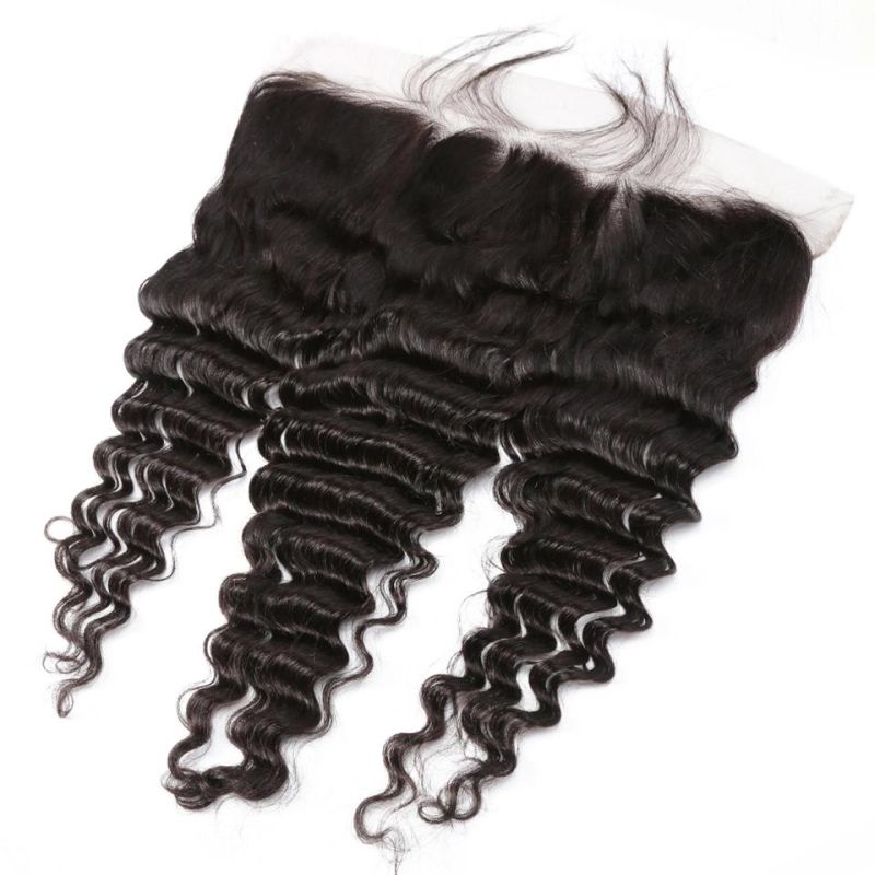 36 38 40 Long Inches Loose Deep Wave Bundles with Closure 13X4 Lace Frontal with Bundles Remy 100% Human Hair Peruvian Bundles with Frontal Wholesale