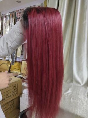 High Density Ombre Color 100% Remy Human Hair Lace Frontal Wig