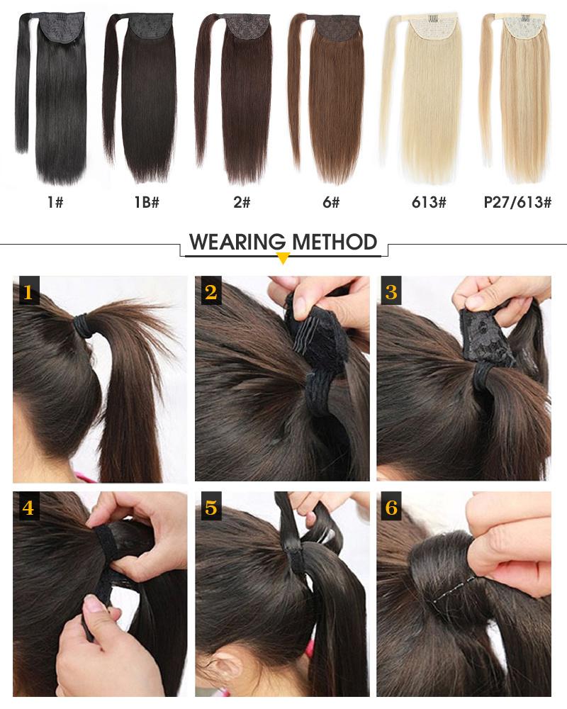 Remy Human Hair Ponytails, Drawstring Ponytail Human Hair Extension