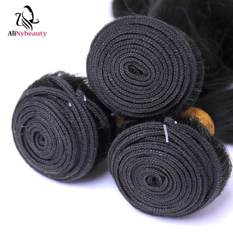 100% Remy Brazilian Human Hair Lace Closure for #1b Hair Bundles