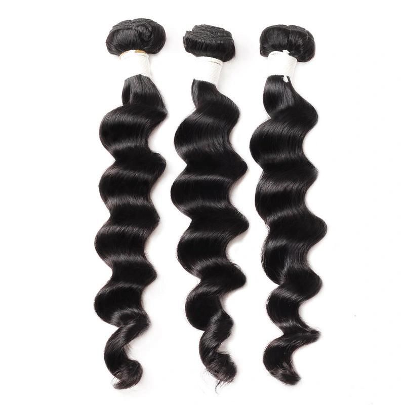 Wholesale Non Remy Loose Deep Wavy Human Hair Bundles Virgin Hair Weft