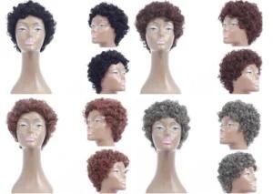 Short Curly 100%Human Hair Wig with Bangs