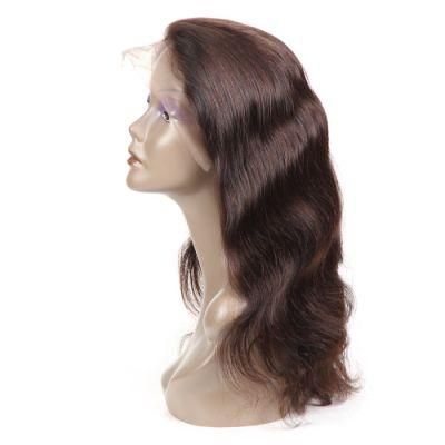 Dark Brown Color Brazilian Hair Lace Frontal Body Wave Hair Wigs
