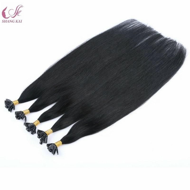 Silky Straight Silicone Free Factory Price Nail/U Tip Hair Extension