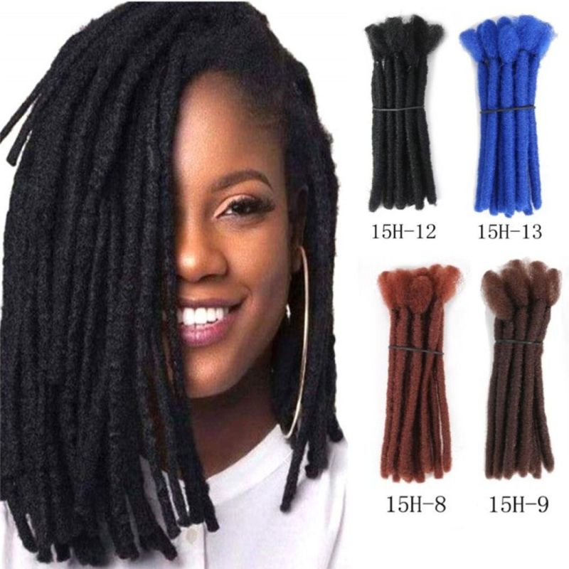 Handmade Hair Extensions Dreadlocks Synthetic Crochet Braid Hair Extension for Men and Women Hip Hop Hairstyle 1 Root