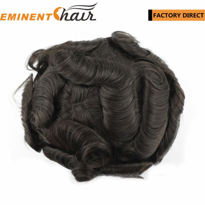 Factory Direct Mono Indian Hair Men′s Toupee