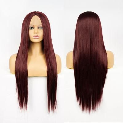 Wig Long Straight Human Hair Lace Front for Wigs