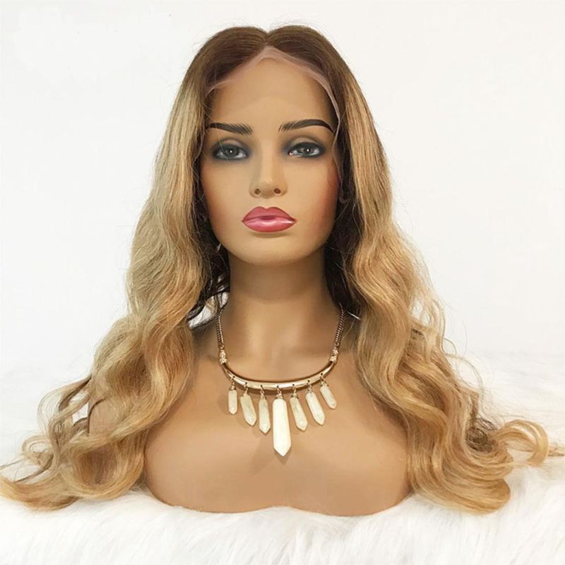 Blonde Lace Front Human Hair Wigs for Women 150% Density Loose Wave Virgin Brazilian Human Hair Wig Ombre Color