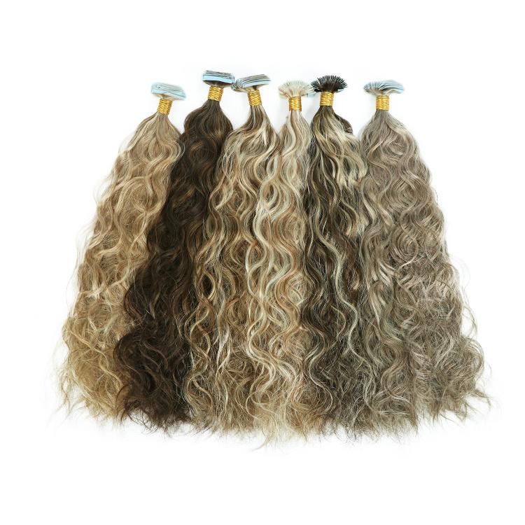 100% Raw Cuticle Aligned Human Natural Wave Tape in Hair Extensions