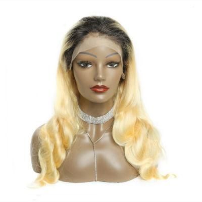 Remy Brazillian Body Wave Lace Front Wig 1b 613 Ombre Blonde Colored Preplucked Lace Wig Human Hair