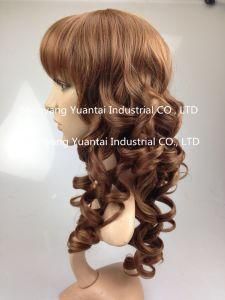Body Wavy Synthetic Hair Wig for Woman/ Human Hair Feeling