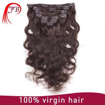 Cheap Clip-on Hair Human Natural Wave Hair Extension