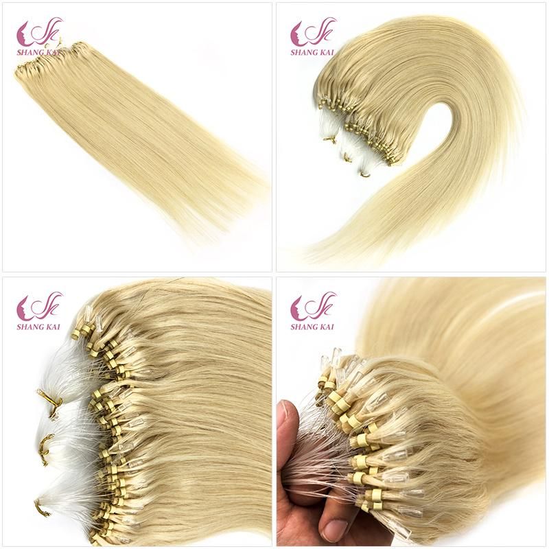No Shedding Virgin Blond Color Micro Ring Hair Extension