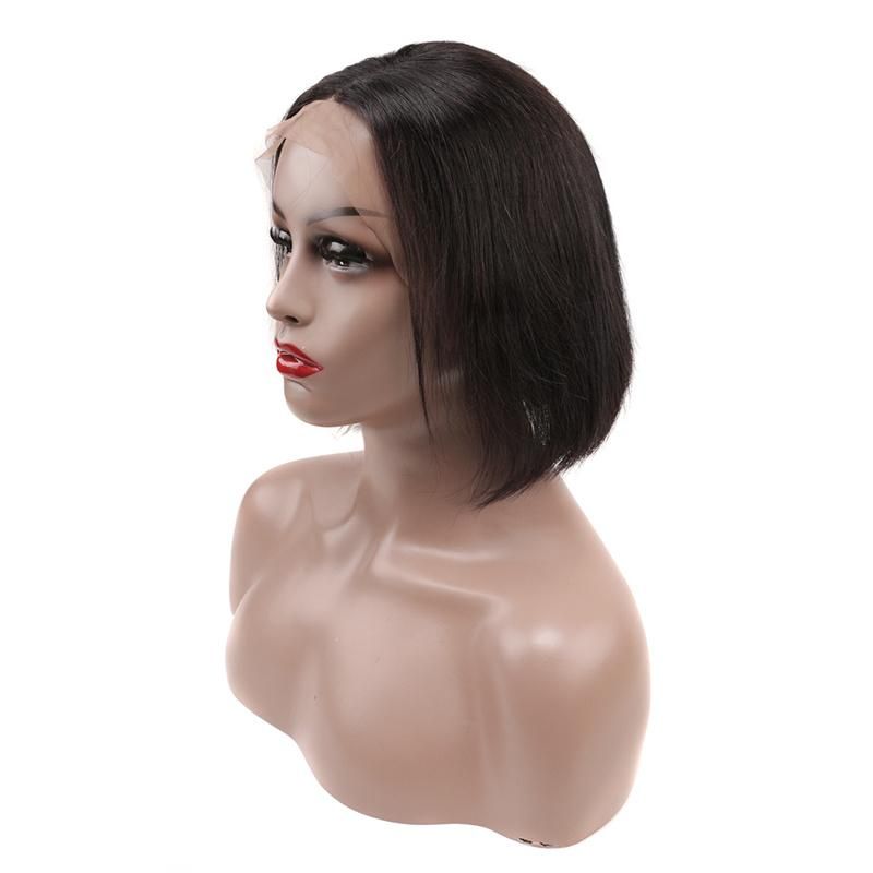 Factory Price Black Straight Cheap with Baby Woman Wavy Virgin HD Short Brazilian 100% Bob Human Hair Lace Front Wigs