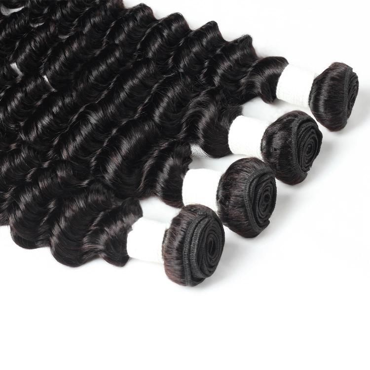 Deep Wavy Non Remy Natural Human Hair Weave Human Hair Bundles