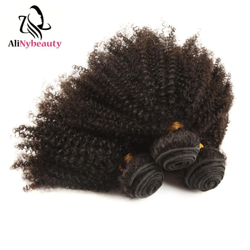 Factory Wholesale Human Virgin Hair Bundle Vendors Peruvian Human Hair Extension Afro Kinky Curly Hair Bundles for Black Women