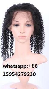 Human Hair 360 Wig Lace Frontal Curl Black Color