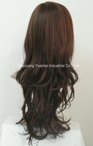 Brownish Red Long Synthetic Hair Wig for Woman