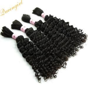 Double Drawn Braiding Deep Wave Remy Virgin Brazilian Curly Human Hair Extension Bulk