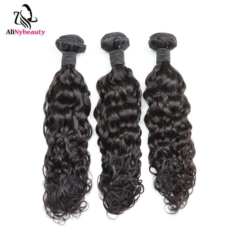 Alinybeauty Cuticle Aligned Hair Virgin Human, Raw Indian Hair Bulk, Double Weft Human Hair Extensions