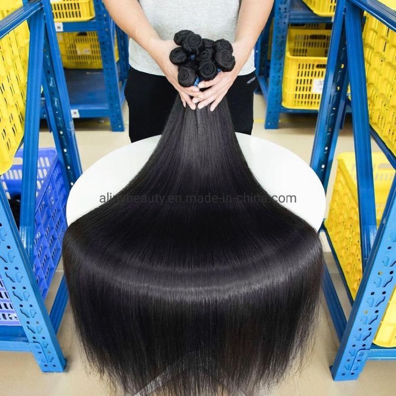12A Grade High Quality Double Drawn Raw Virgin Cuticle Aligned Human Hair Bundles, 100% Brazilian Human Hair Extension Vendors