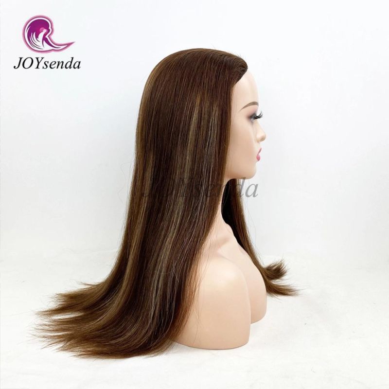 High Quality Medium Brown European Virgin Hair Band Fall Wig/Sheitel for Jewish Women