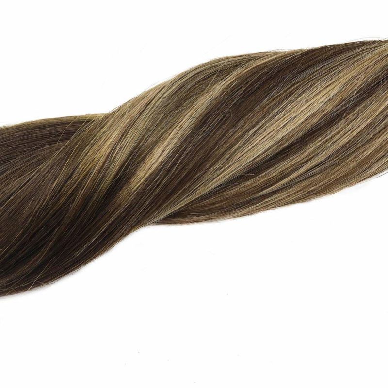 22 Inch Tape in Hair Extensions Balayage Chocolate Brown to Honey Blonde Human Hair Extensions 20PCS 50g Tape in Hair Extensions Human Hair for Women
