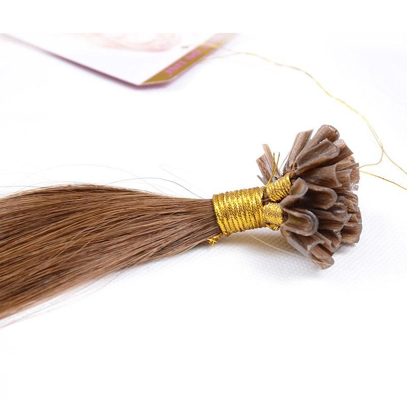 Keratin Hair Extension Straight, U Tip Pre-Bonded Hair Nail Tip Hair