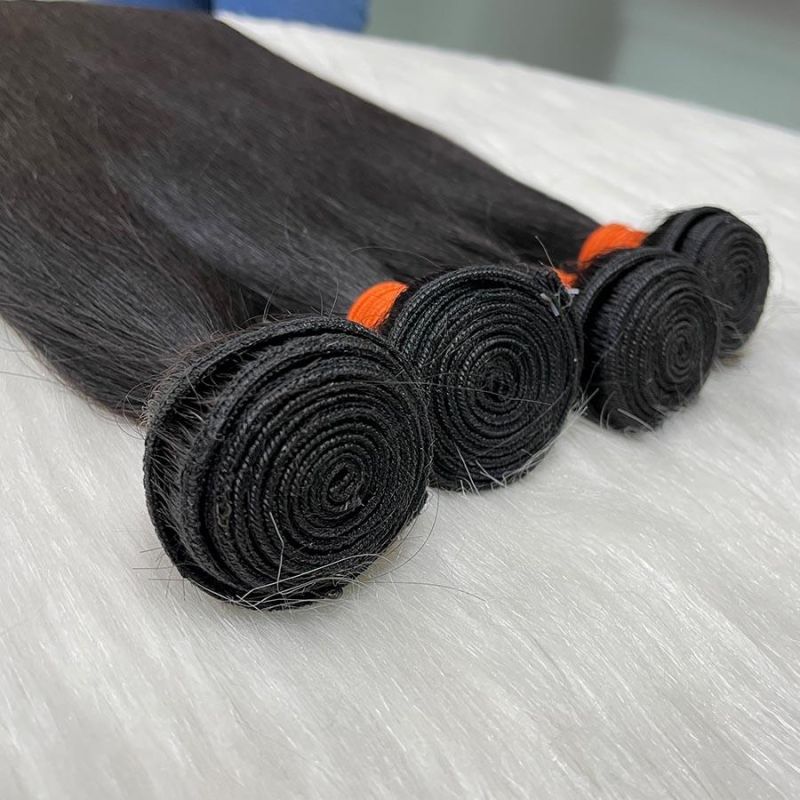 Natural Black 100% Remy Straight Brazilian Hair Remy Clip in Hair Extensions Double Drawn Remy Virgin Hair